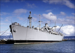 Liberty Ship S.S. Jeremiah O’Brien slid down the ways at the New England Sh