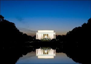 Lincoln Memorial at dusk in Washington, D.C, Carol Highsmith - plakat 91,5x