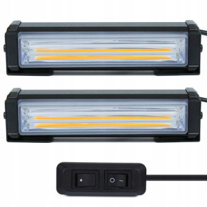 Lampy Ostrzegawcze Cob 5 Trybów Stroboskop 8-30v