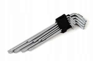 Klucze Torx Trzpieniowe Otworowe 9szt T10-t50
