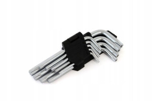 Klucze Torx Trzpieniowe Otworowe 9szt T10-t50