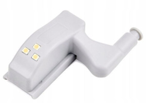 Lampka 3x Led Do Szafek Na Zawias | Zimna Biel