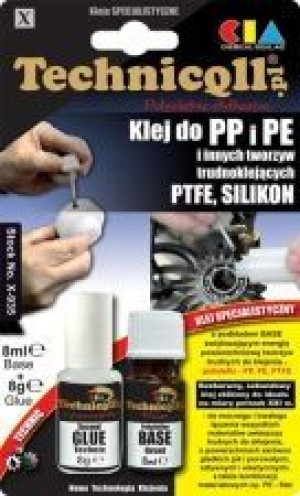 Technicqll KLEJ DO PP, PE, PTFE butelka 8ml + 8g