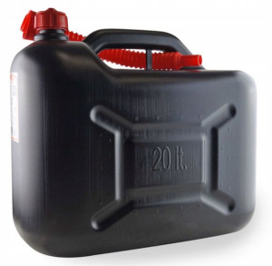 Kanister Czarny 20l Atestowany + Lejek | Borg Hico
