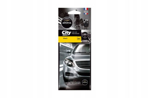 AROMA CAR CITY CARD zawieszka Black