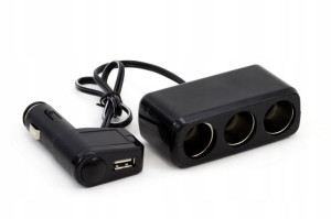Potrójny Rozgałęziacz + Usb 12/24v 1000ma 5a 60w