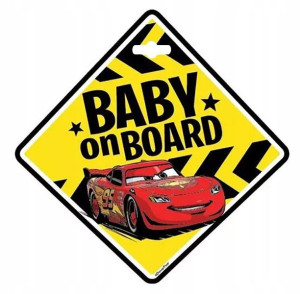 TABLICZKA BABY ON BOARD AUTKA Cars Dziecko w samoc