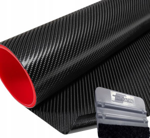 3M x 50cm Folia Okleina 4D Carbon Czarna + RAKLA
