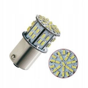 Żarówka P21W 12V 50xSMD 1206 LED Zimna Biel