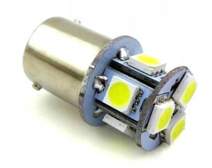 Żarówka P21W 12V 8xSMD 5050 LED zimna biel
