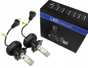 Zestaw żarówek LED H4 CSP 8000lm 12V 50W