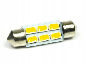 ŻARÓWKA LED C5W C10W 6xSMD 31mm 12V 150lm zimna