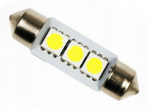ŻARÓWKA LED C5W C10W 3xSMD 31mm 12V 45lm zimna
