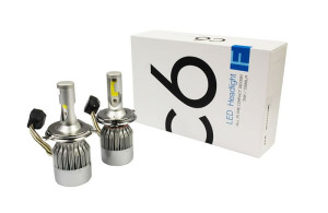 Zestaw żarówek LED H4 COB BridgeLUX 7600 lm 12V 72