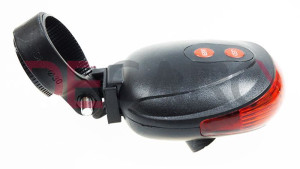 Lampa Rowerowa Tył + Laser + 5 Led + Baterie Fv