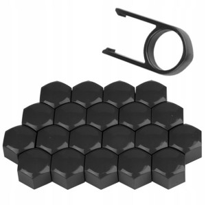 Nakładki Nasadki Na Śruby 17mm Black Nakrętki Krk
