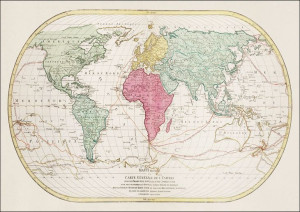 Mappe Monde ou Carte générale de l’Univers, Albert Lotter - plakat 70x50