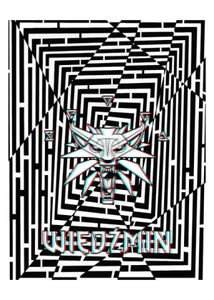 Maze Gaze Wiedźmin - plakat 3D 29,7x42 cm