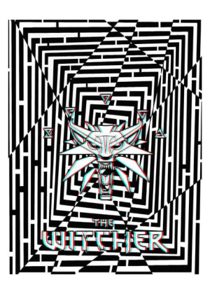 Maze Gaze Wiedźmin The Witcher - plakat 3D 21x29,7 cm
