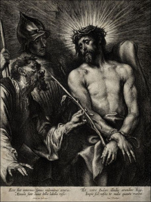 Mocking of Christ, Anthony van Dyck - plakat 30x40 cm