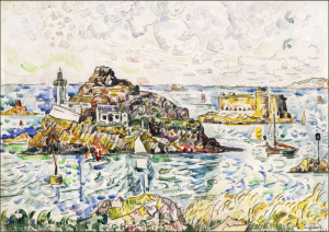 Morlaix, Entrance of the River, Paul Signac - plakat 84,1x59,4 cm