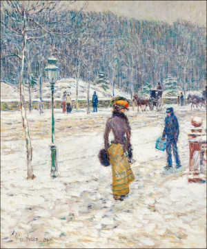 New York Street, Frederick Childe Hassam - plakat 40x50 cm