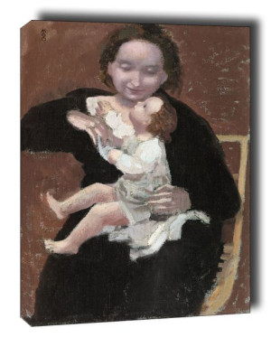 Mother and Child - obraz na płótnie 20x30 cm