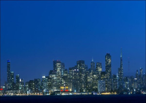 Night skyline of San Francisco from Treasure Island., Carol Highsmith - pla