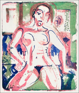 Nude Woman, Ernst Ludwig Kirchner - plakat 40x50 cm