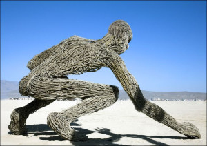 Outsized art piece in Northern Nevada at the "Burning Man" festival., Carol