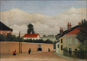 Outskirts of Paris, Henri Rousseau - plakat 84,1x59,4 cm