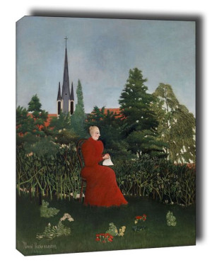 Portrait of a Woman in a Landscape - obraz na płótnie 40x60 cm