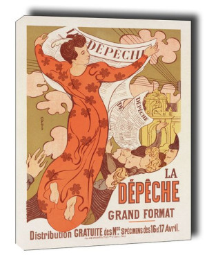 Poster for "La Dépêche de Toulouse" - obraz na płótnie 60x80 cm