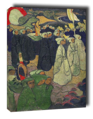 Procession on Pardon at Perros–Guirec - obraz na płótnie 40x50 cm