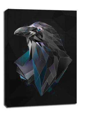 Raven tło - obraz na płótnie 90x120 cm
