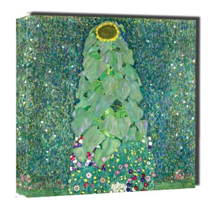 Słonecznik, Gustav Klimt - obraz na płótnie 50x50 cm