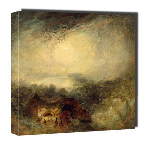 The Evening of the Deluge, William Turner - obraz na płótnie 40x40 cm