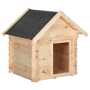 Buda dla psa, 80x80x100 cm, lite drewno sosnowe