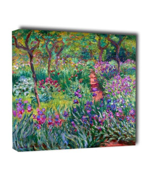The iris garden at giverny 1900, Claude Monet - obraz na płótnie 30x30 cm