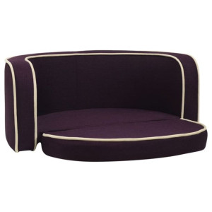 Rozkładana sofa dla psa, bordowa, 76x71x30 cm, lniana