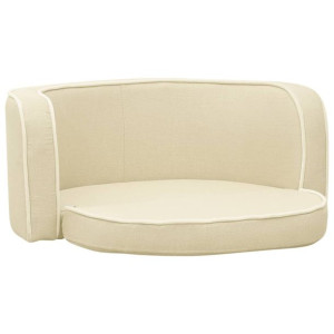 Rozkładana sofa dla psa, kremowa, 76x71x30 cm, lniana