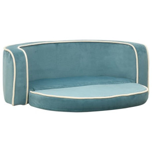 Rozkładana sofa dla psa, turkusowa, 73x67x26 cm, pluszowa