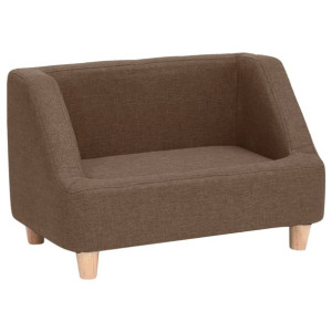 Sofa dla psa, brązowa, 60x37x39 cm, lniana