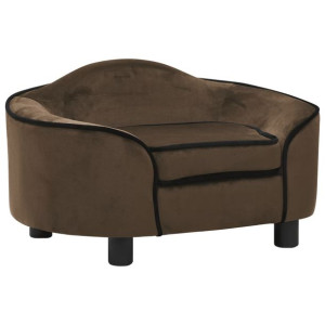 Sofa dla psa, brązowa, 67x47x36 cm, pluszowa
