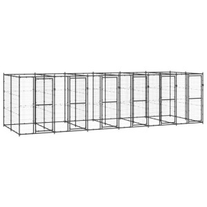 Kojec zewnętrzny dla psa, stalowy, 14,52 m²