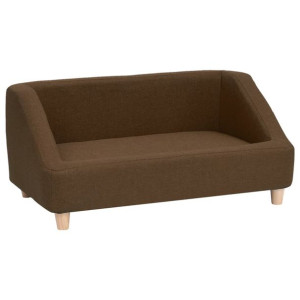 Sofa dla psa, brązowa, 85x50x39 cm, lniana