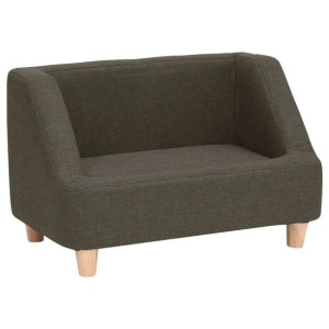 Sofa dla psa, ciemnoszara, 60x37x39 cm, lniana