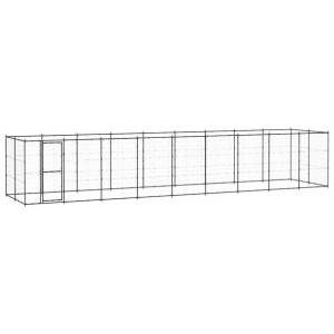 Kojec zewnętrzny dla psa, stalowy, 21,78 m²
