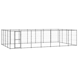 Kojec zewnętrzny dla psa, stalowy, 33,88 m²