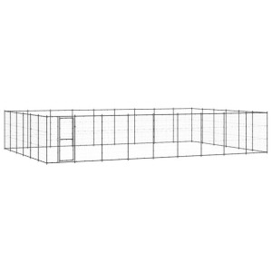 Kojec zewnętrzny dla psa, stalowy, 65,34 m²